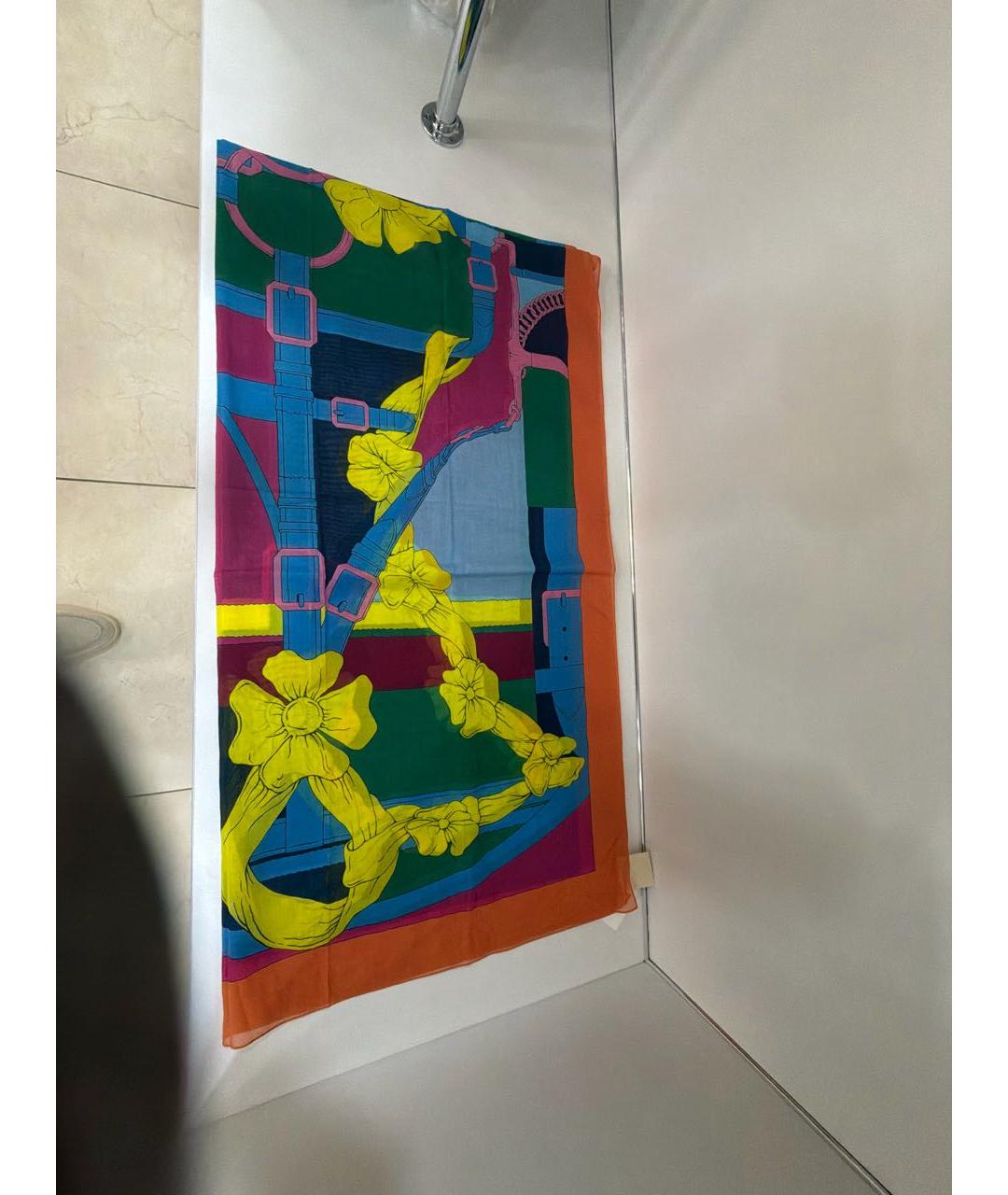 HERMES Мульти хлопковое парео, фото 5