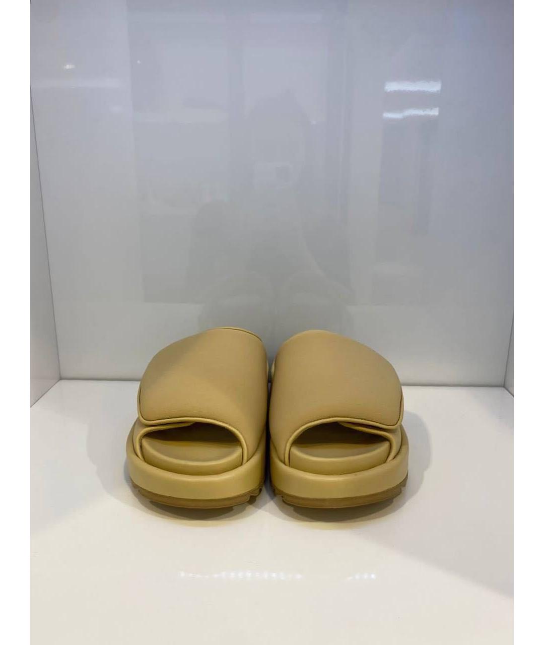 GIABORGHINI Бежевые текстильные шлепанцы, фото 2