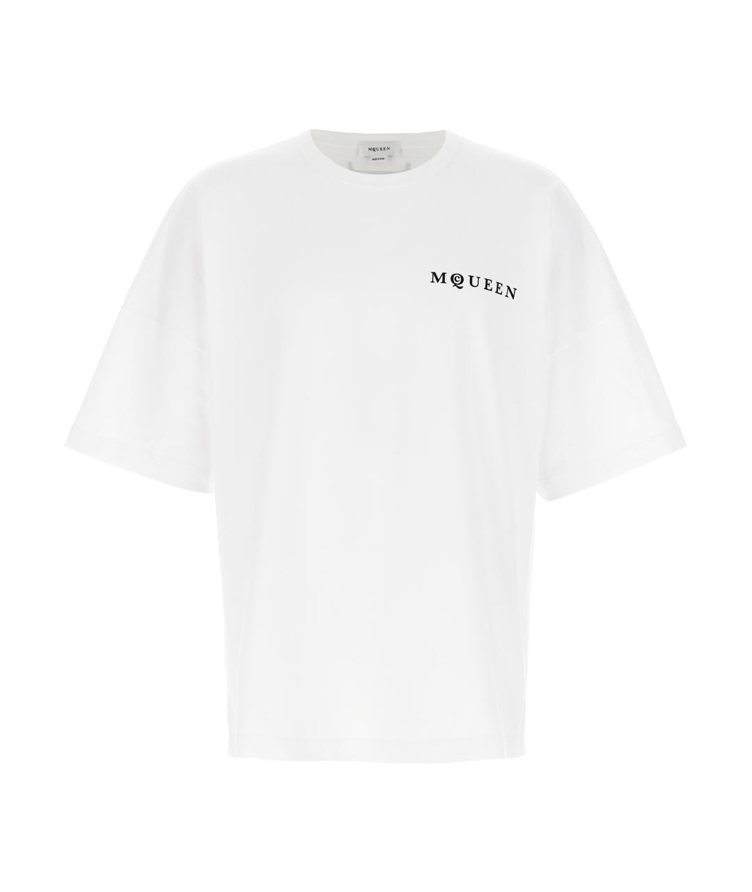 ALEXANDER MCQUEEN Белая хлопковая футболка, фото 1