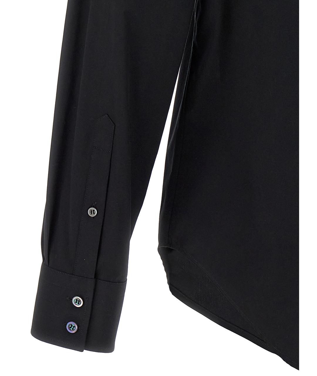 ALEXANDER MCQUEEN Черная хлопковая кэжуал рубашка, фото 4