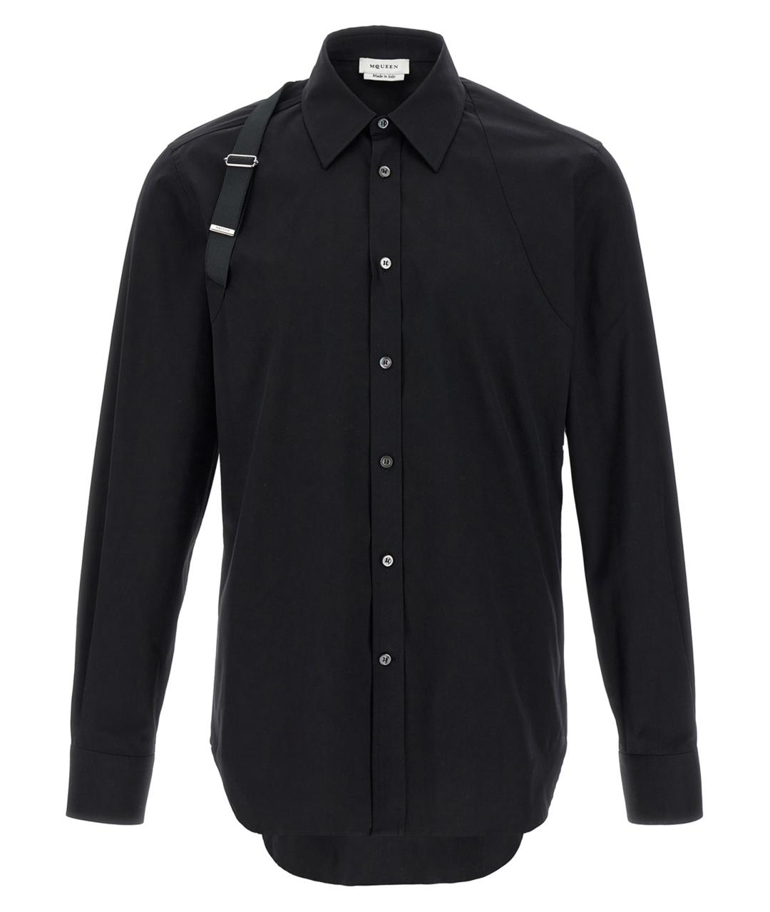 ALEXANDER MCQUEEN Черная хлопковая кэжуал рубашка, фото 1