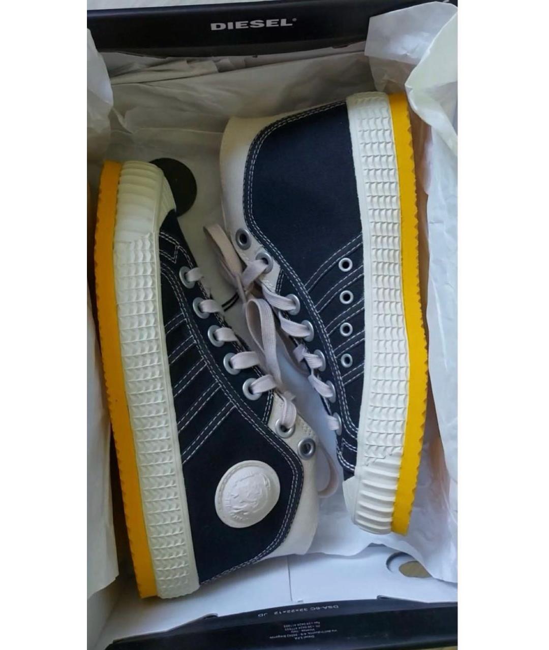 DIESEL Черные текстильные кеды, фото 5