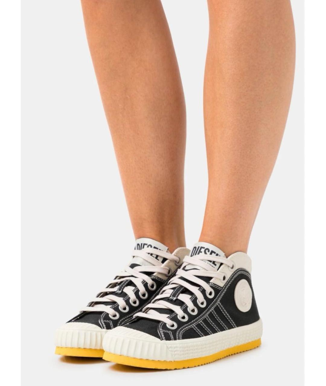 DIESEL Черные текстильные кеды, фото 3