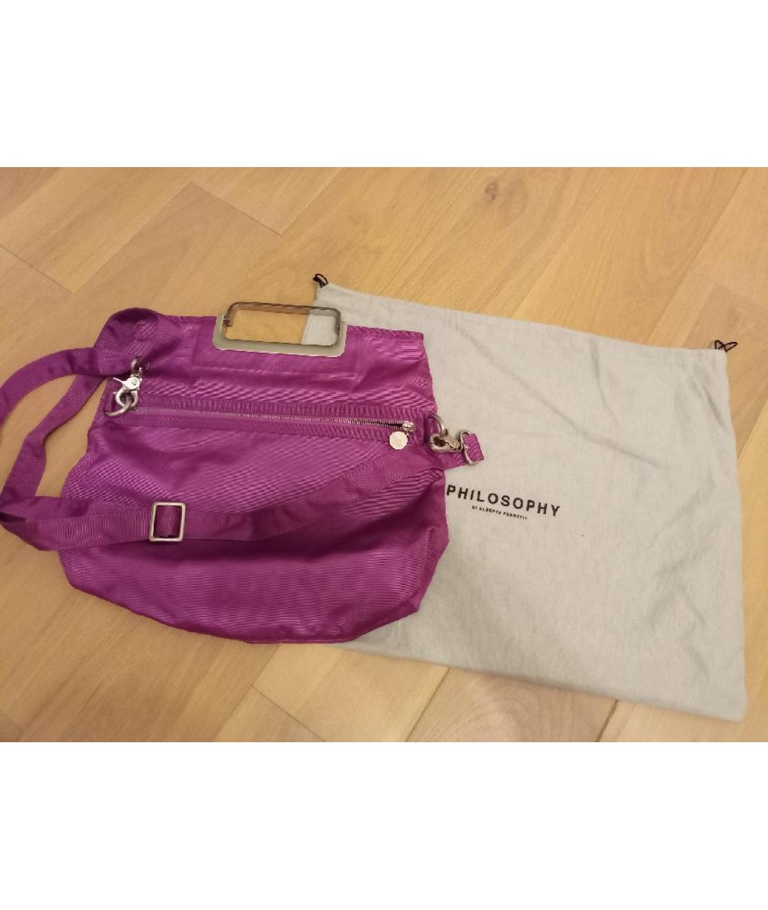 ALBERTA FERRETTI Фиолетовая тканевая сумка через плечо, фото 3