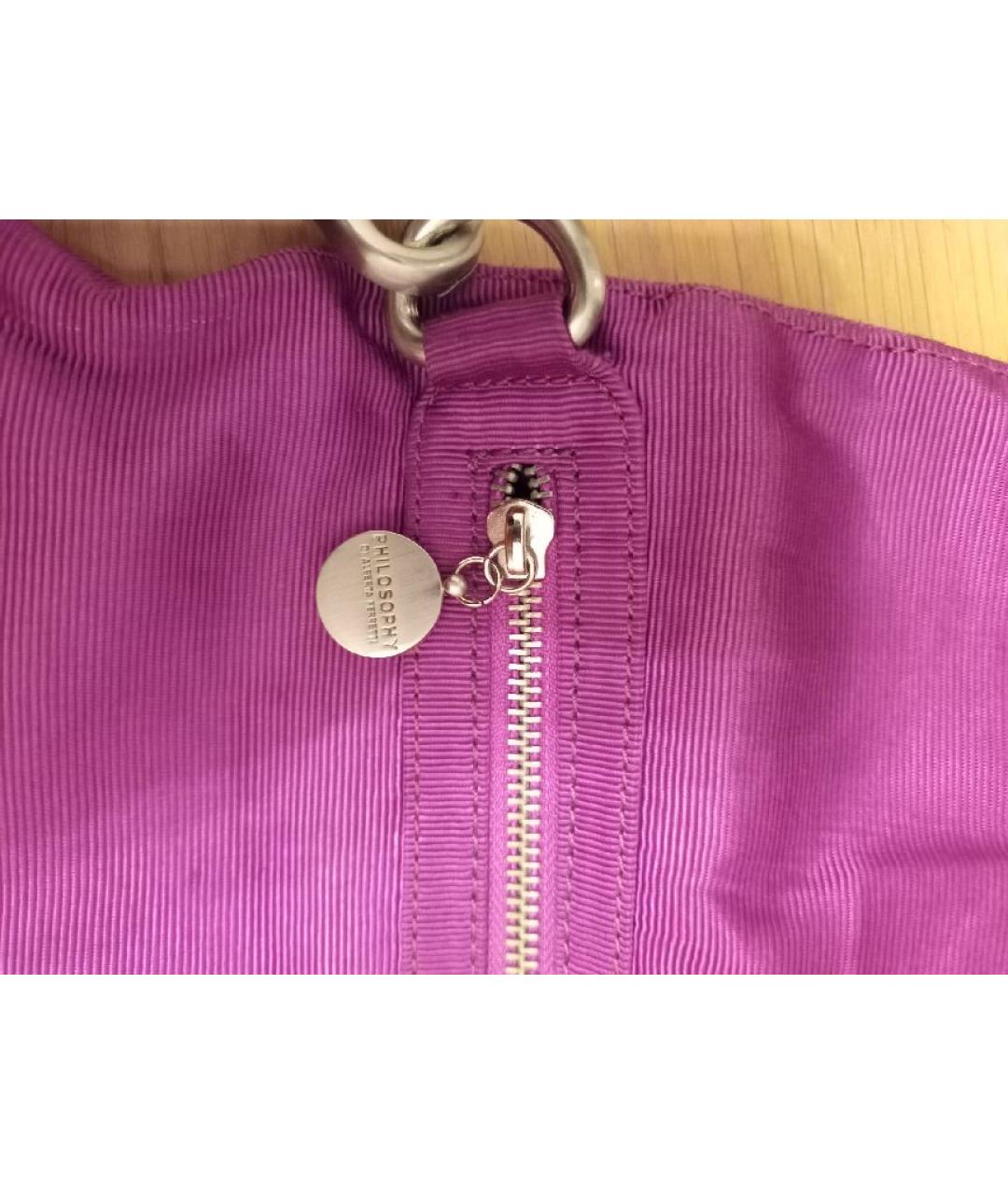 ALBERTA FERRETTI Фиолетовая тканевая сумка через плечо, фото 4