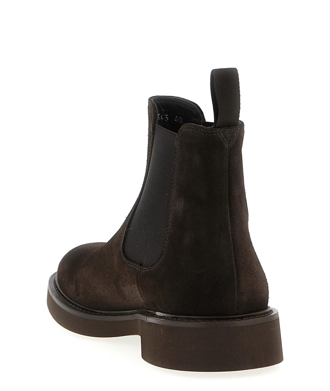 DOUCAL'S Коричневые кожаные высокие ботинки, фото 3