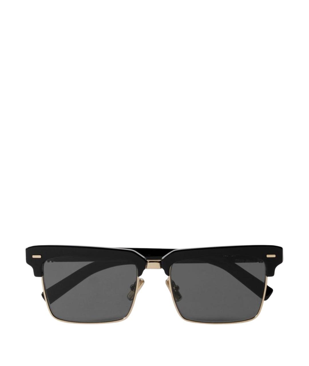 MIU MIU Черные металлические солнцезащитные очки, фото 1