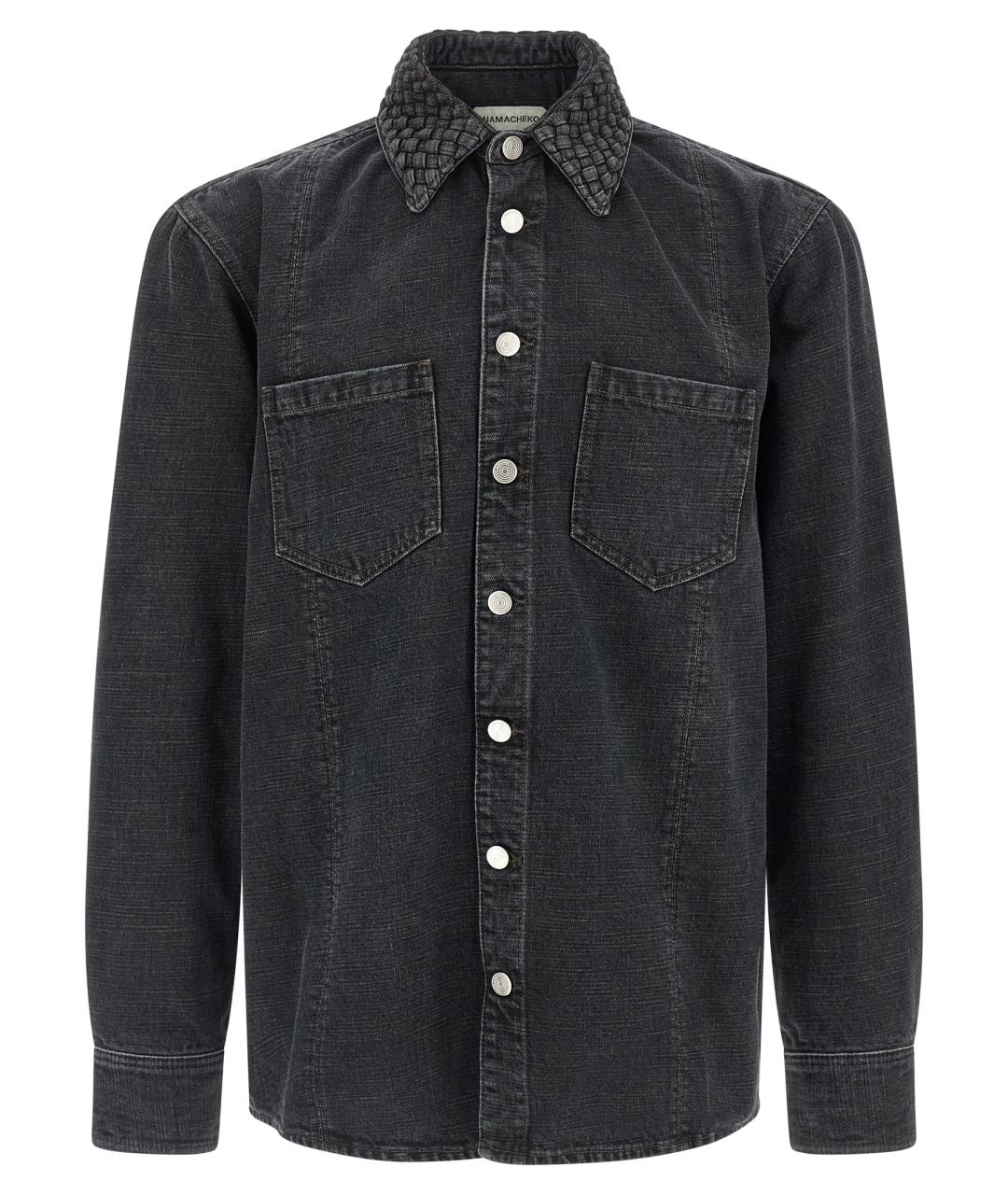 NAMACHEKO Черная хлопковая кэжуал рубашка, фото 1