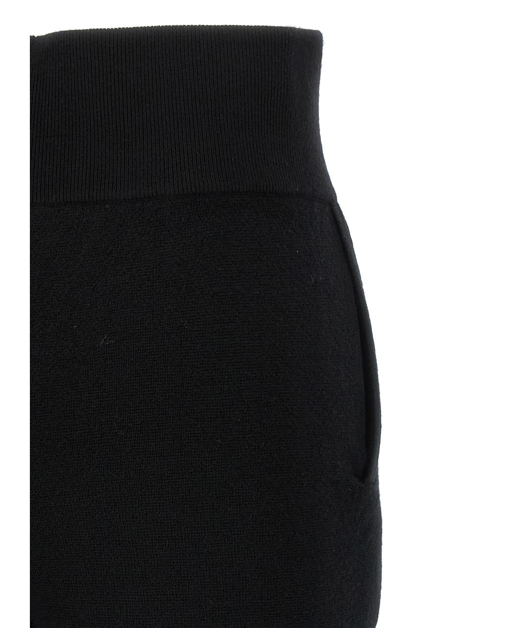 PERFECT MOMENT Черные шерстяные прямые брюки, фото 4