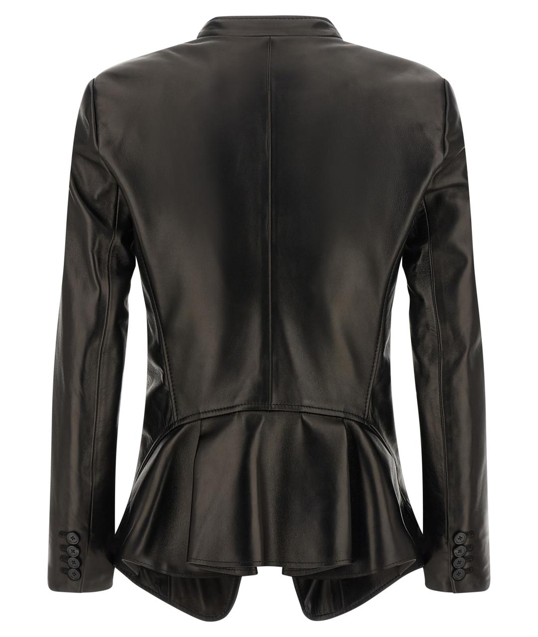 ALEXANDER MCQUEEN Черный кожаный жакет/пиджак, фото 2