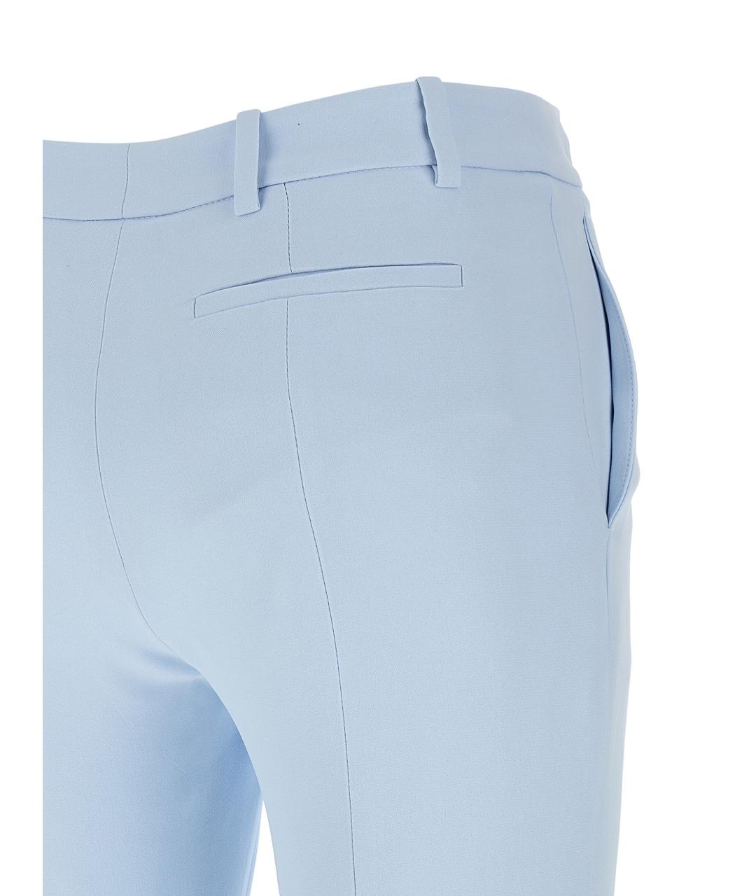 ALEXANDER MCQUEEN Голубые вискозные брюки широкие, фото 4