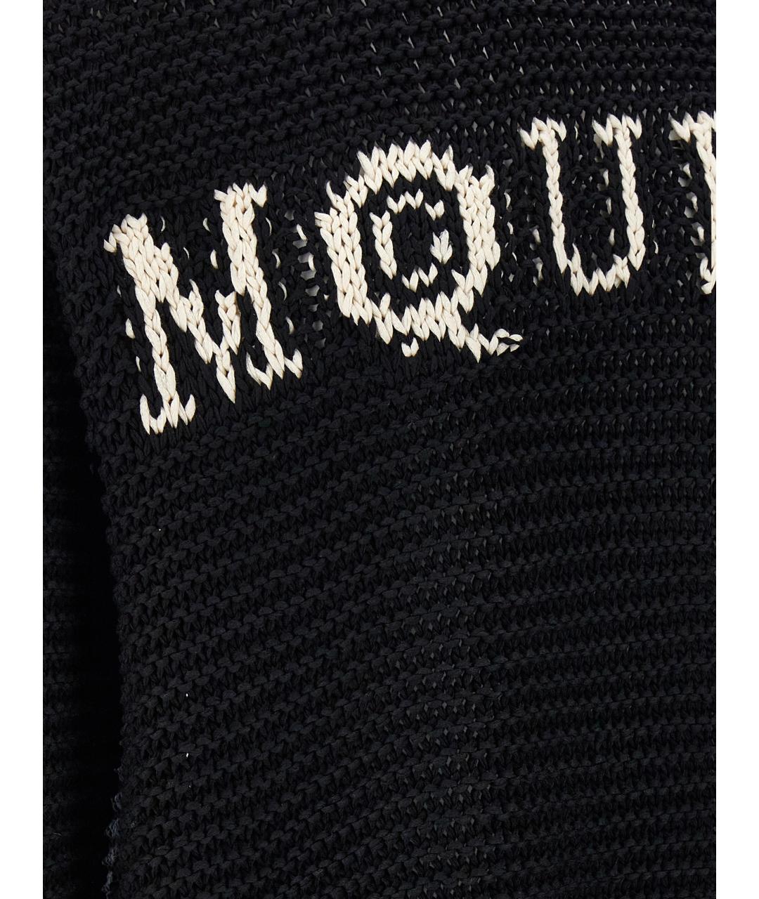 ALEXANDER MCQUEEN Черный хлопковый джемпер / свитер, фото 4
