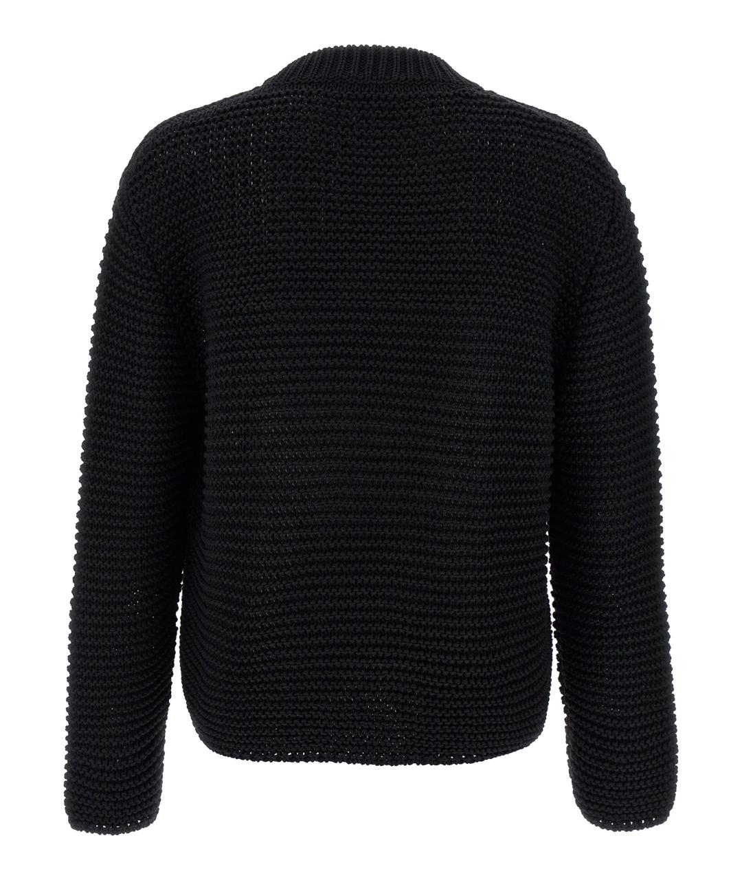 ALEXANDER MCQUEEN Черный хлопковый джемпер / свитер, фото 2