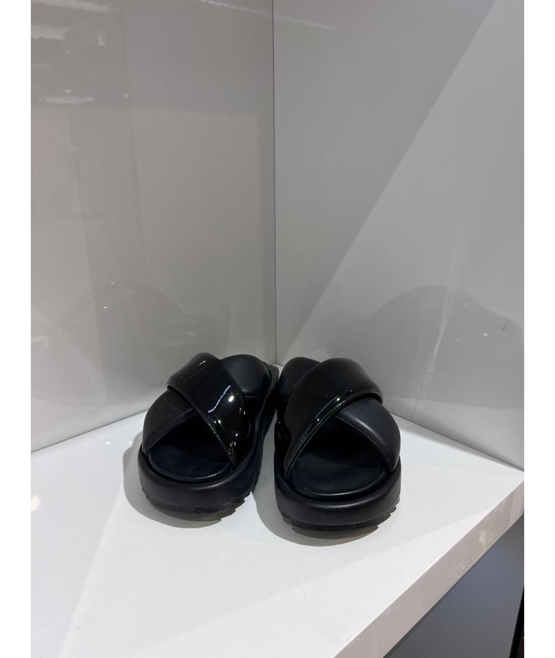 GIABORGHINI Черные кожаные сабо, фото 3