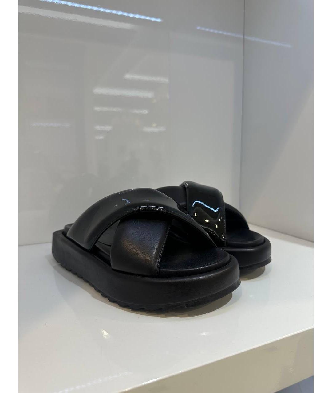 GIABORGHINI Черные кожаные сабо, фото 2