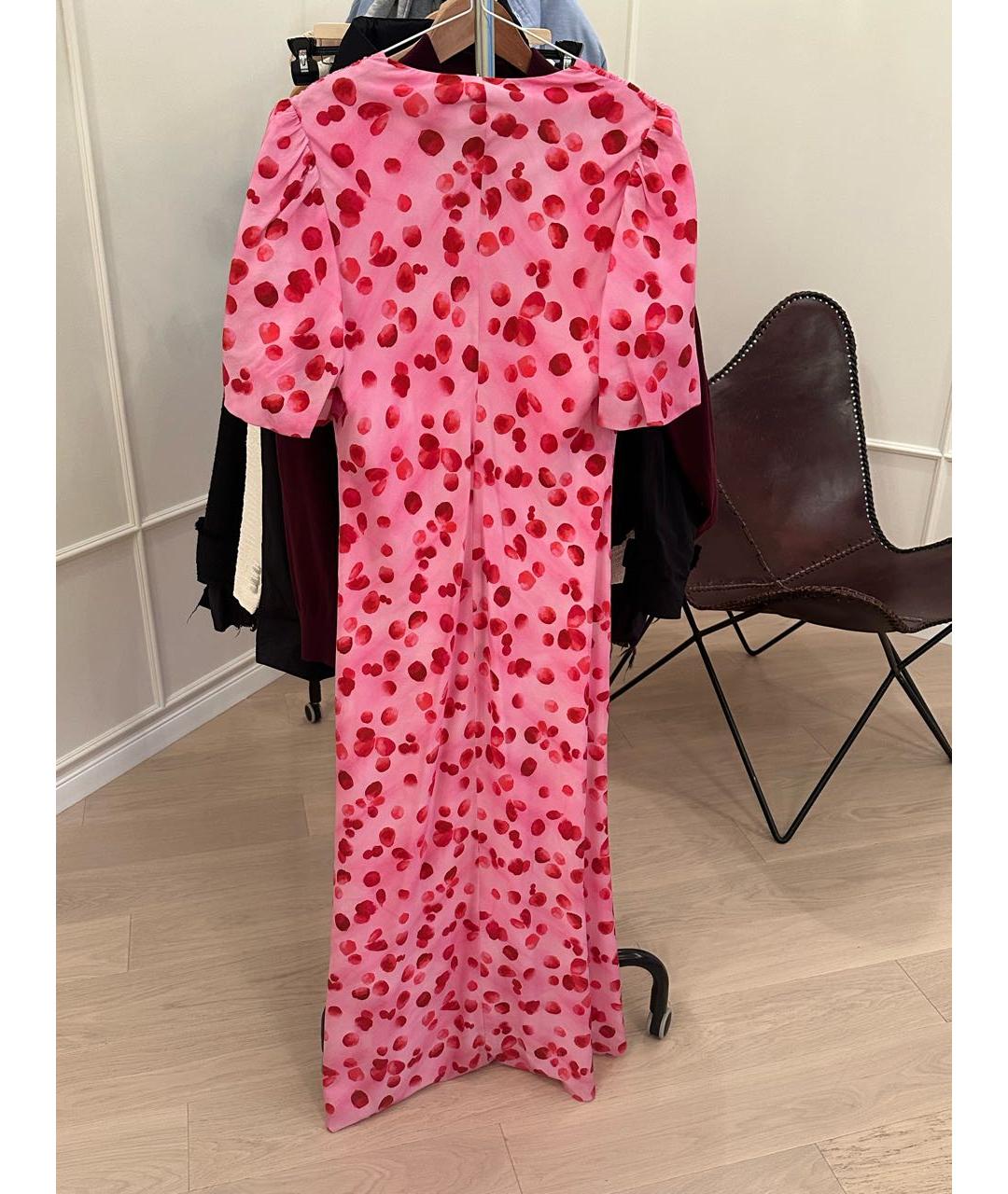 12 STOREEZ Розовое шелковое коктейльное платье, фото 4