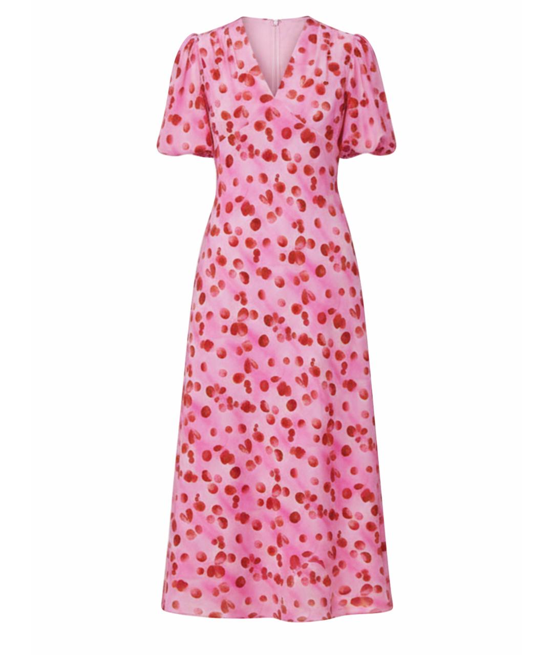 12 STOREEZ Розовое шелковое коктейльное платье, фото 1