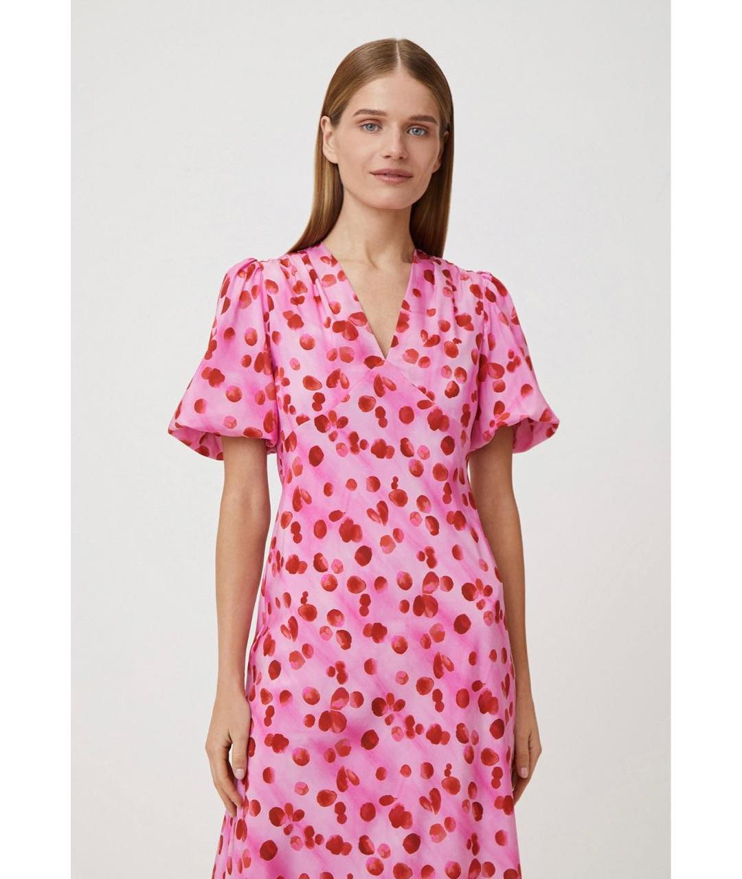 12 STOREEZ Розовое шелковое коктейльное платье, фото 2