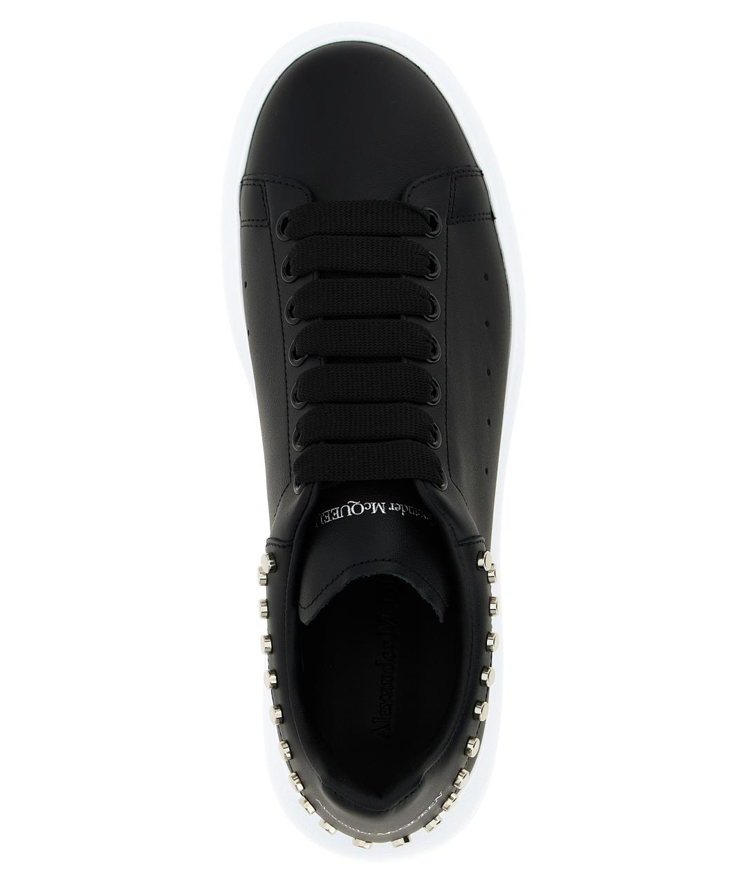 ALEXANDER MCQUEEN Черные кожаные низкие кроссовки / кеды, фото 4