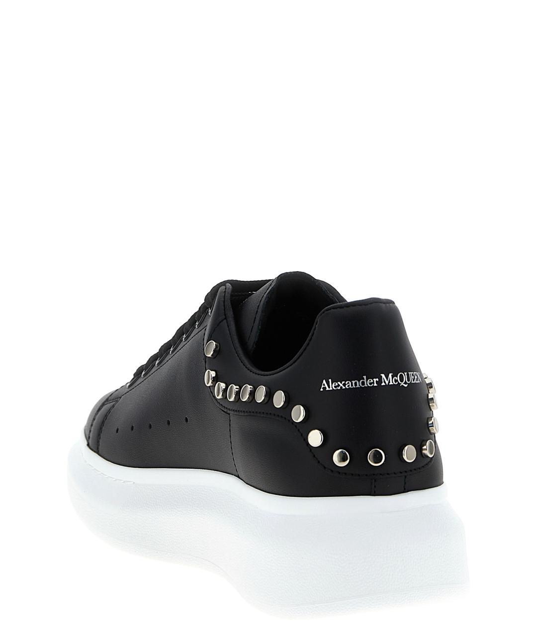 ALEXANDER MCQUEEN Черные кожаные низкие кроссовки / кеды, фото 3