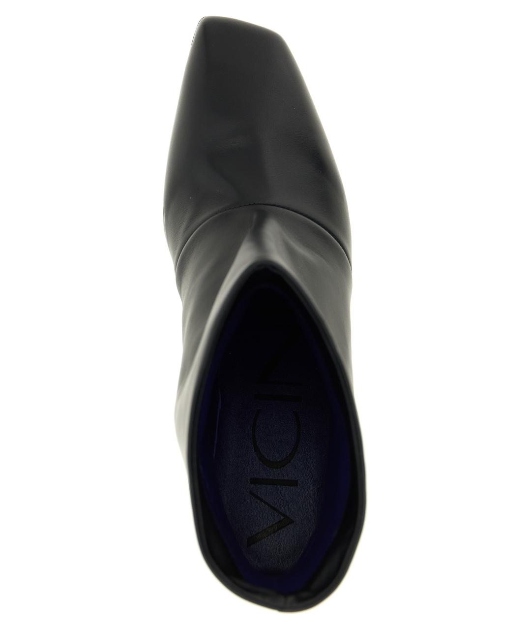 VICINI Черные кожаные ботильоны, фото 4