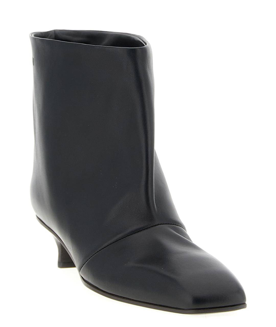 VICINI Черные кожаные ботильоны, фото 2