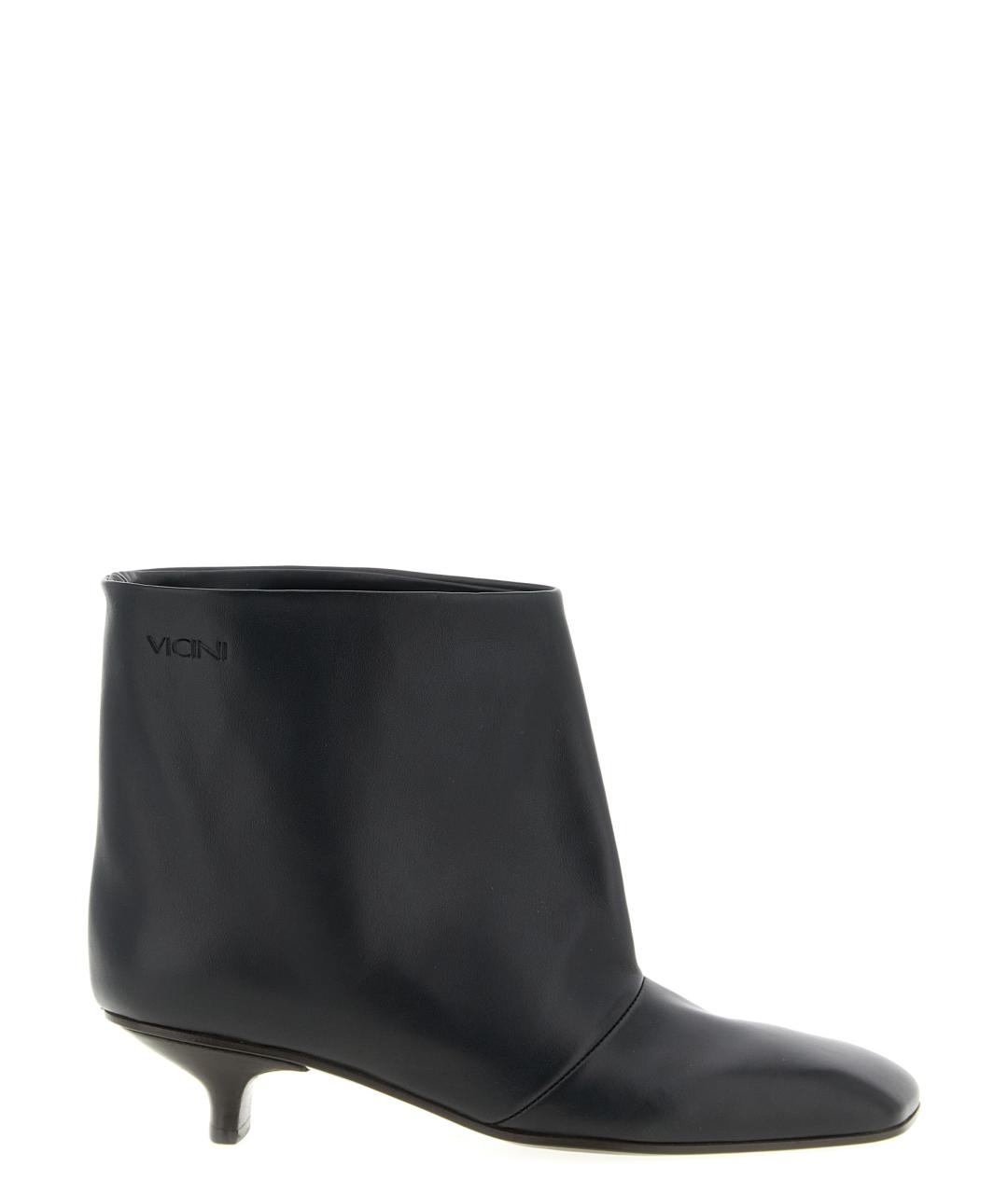 VICINI Черные кожаные ботильоны, фото 1