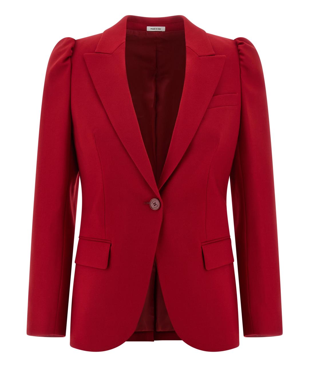 ALEXANDER MCQUEEN Красный шерстяной жакет/пиджак, фото 1