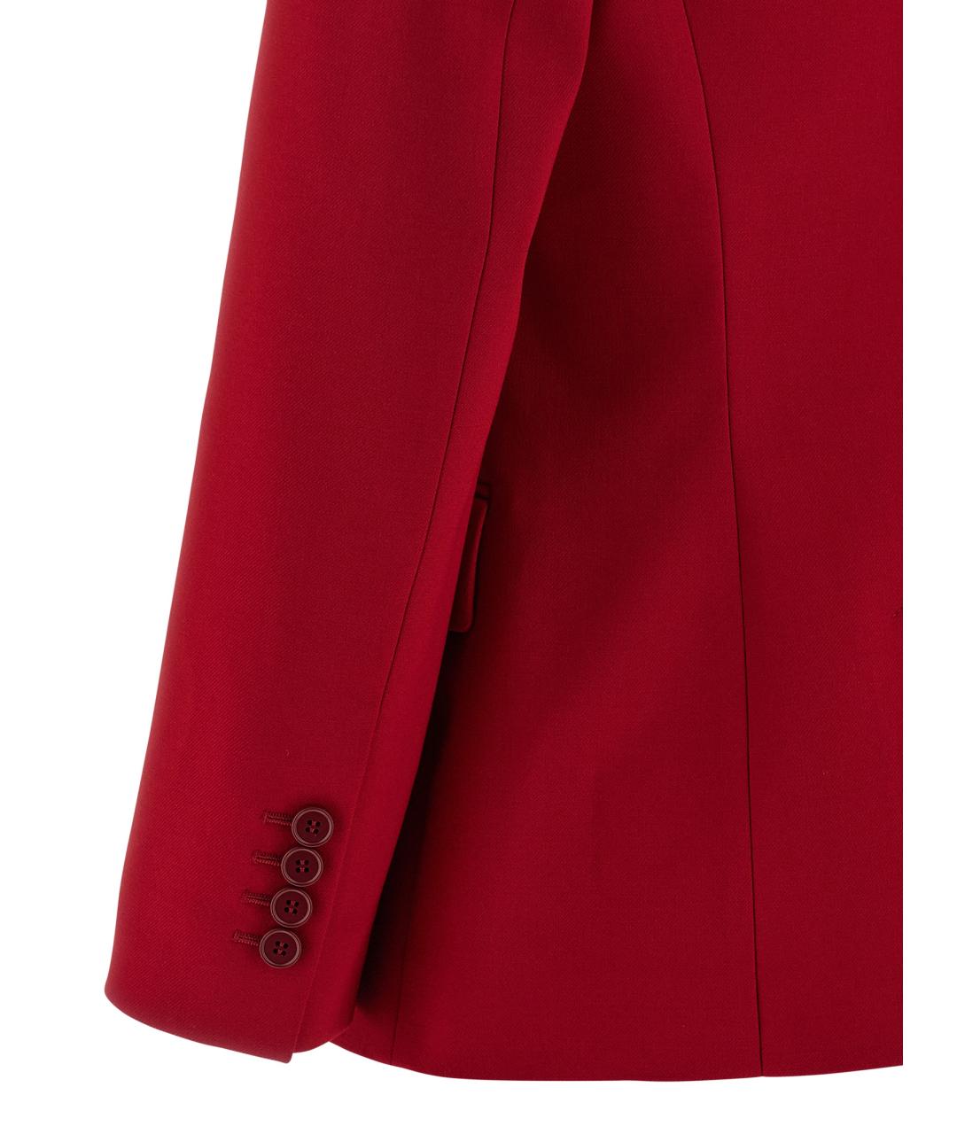 ALEXANDER MCQUEEN Красный шерстяной жакет/пиджак, фото 4
