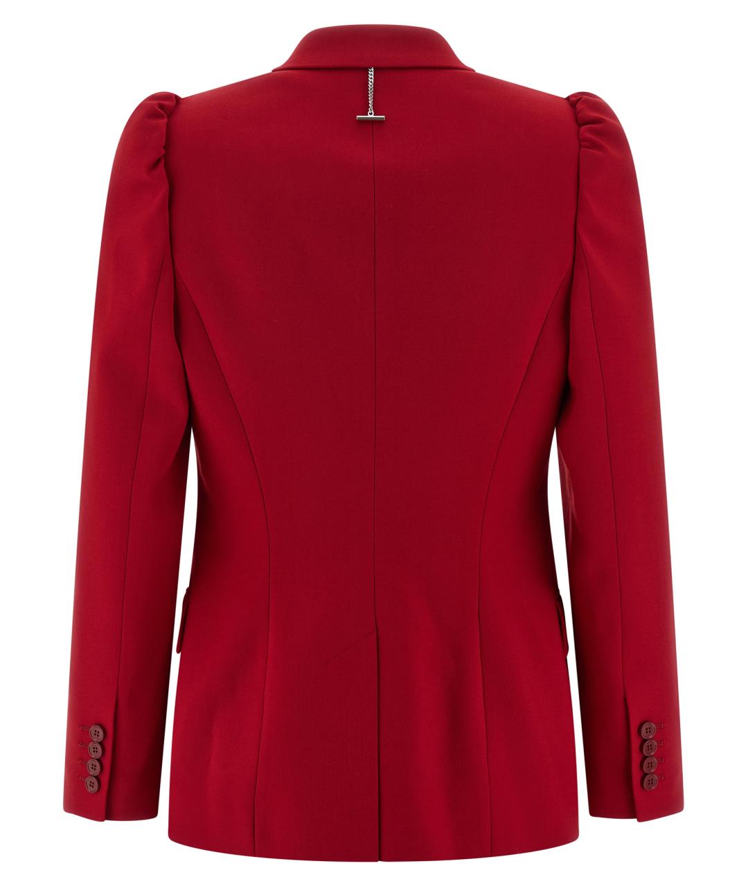 ALEXANDER MCQUEEN Красный шерстяной жакет/пиджак, фото 2