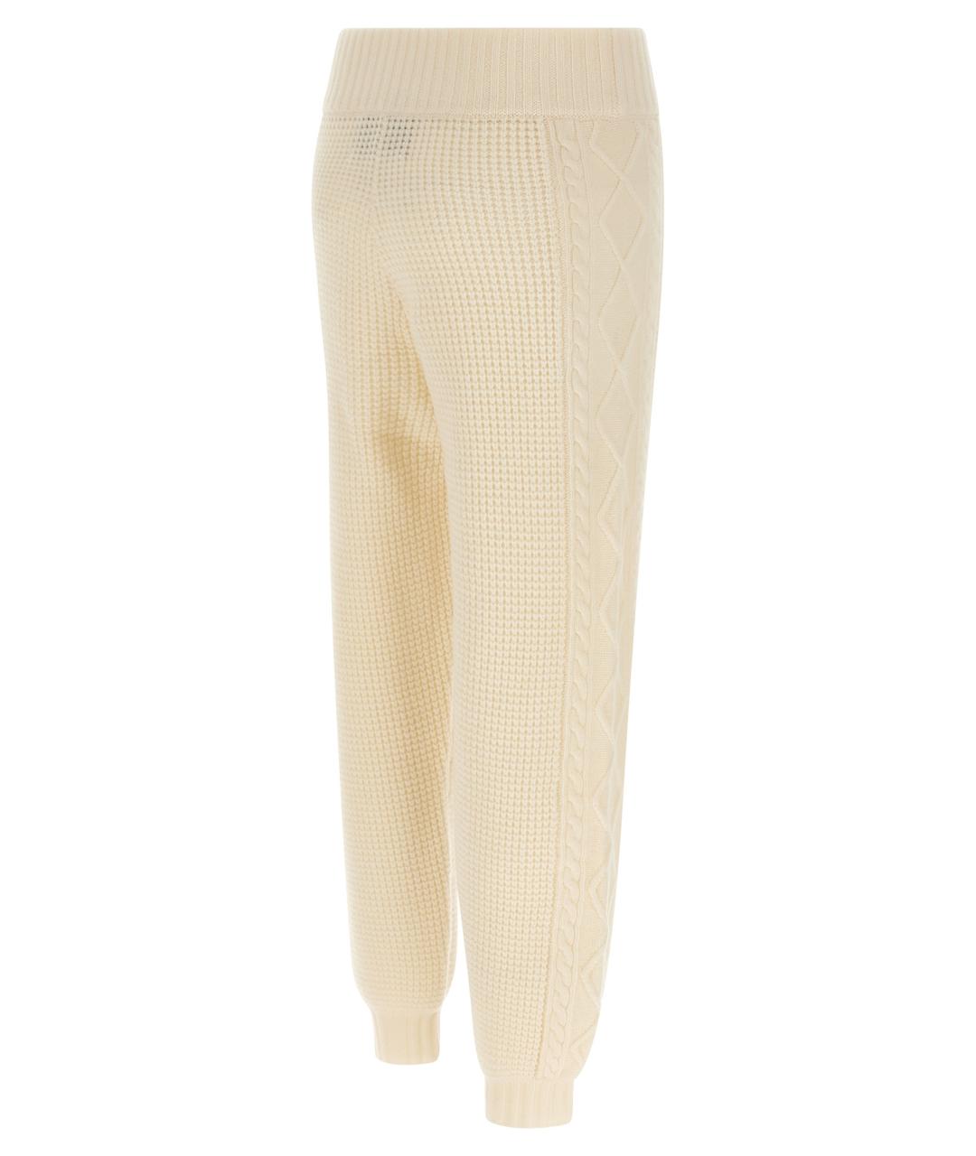 PERFECT MOMENT Белые шерстяные прямые брюки, фото 3