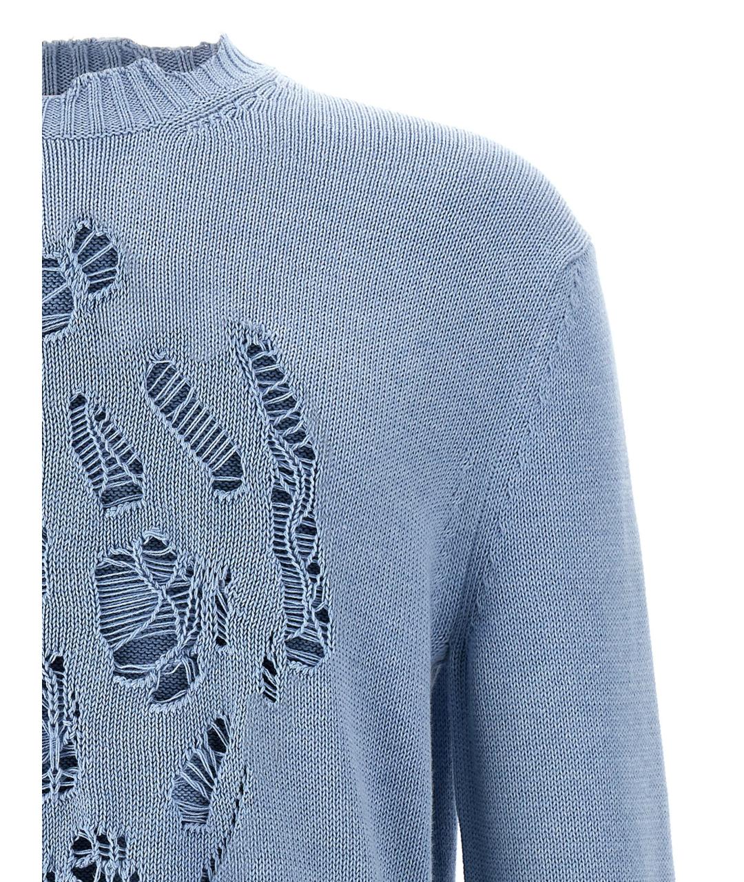 ALEXANDER MCQUEEN Голубой хлопковый джемпер / свитер, фото 3