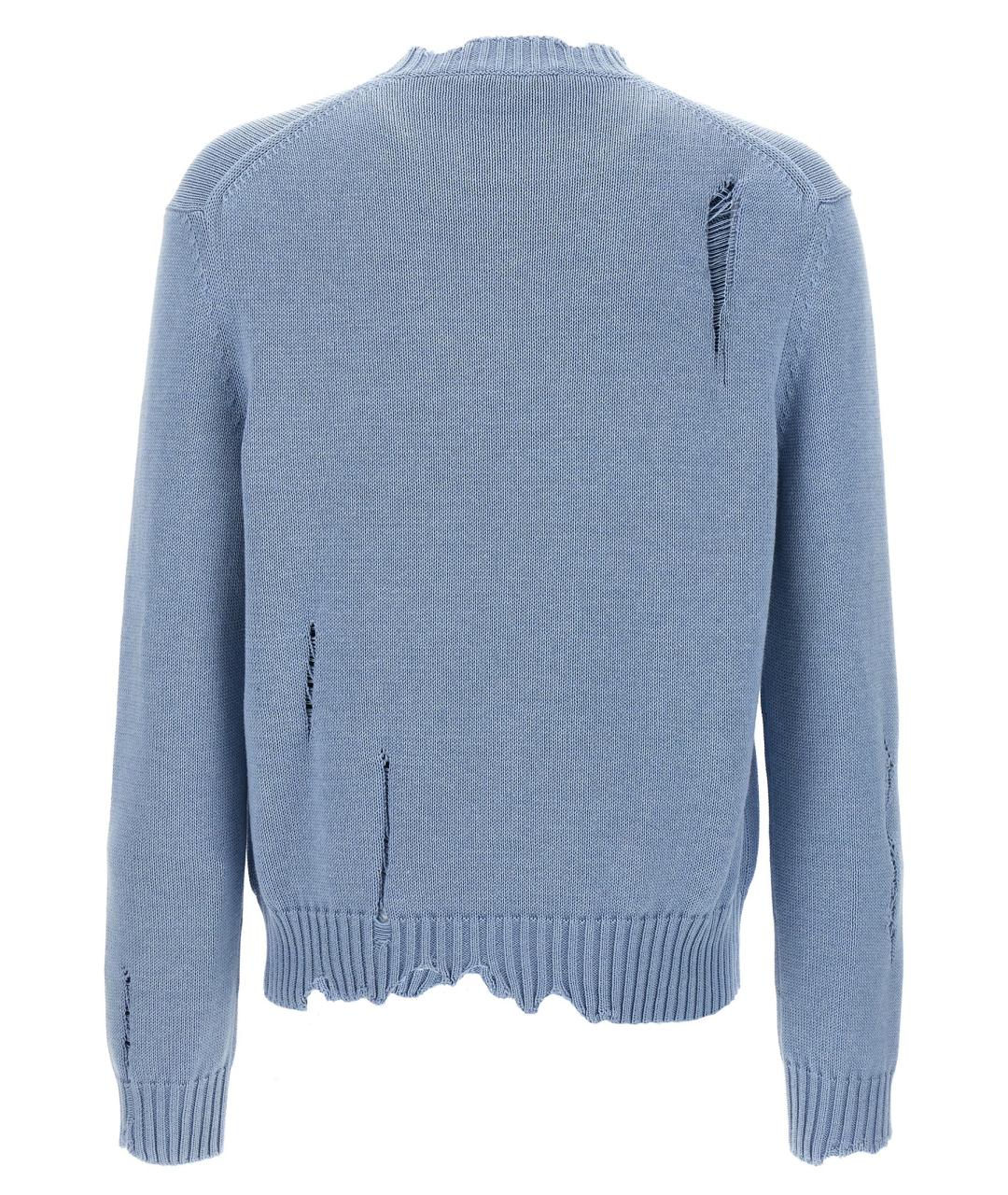 ALEXANDER MCQUEEN Голубой хлопковый джемпер / свитер, фото 2