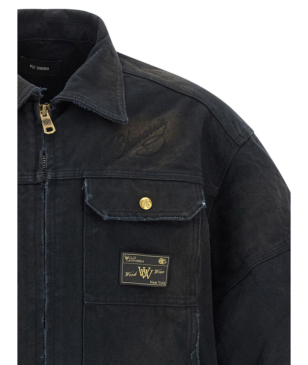 WILLY CHAVARRIA Черная хлопковая куртка, фото 3