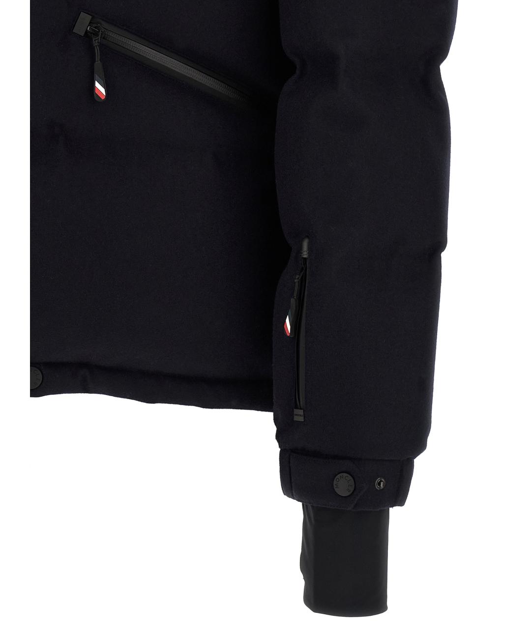 MONCLER GRENOBLE Синий шерстяной пуховик, фото 5