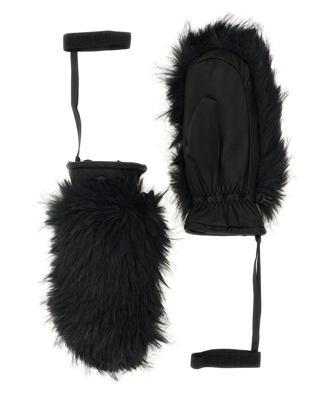 Goldbergh Черные кожаные варежки, фото 1