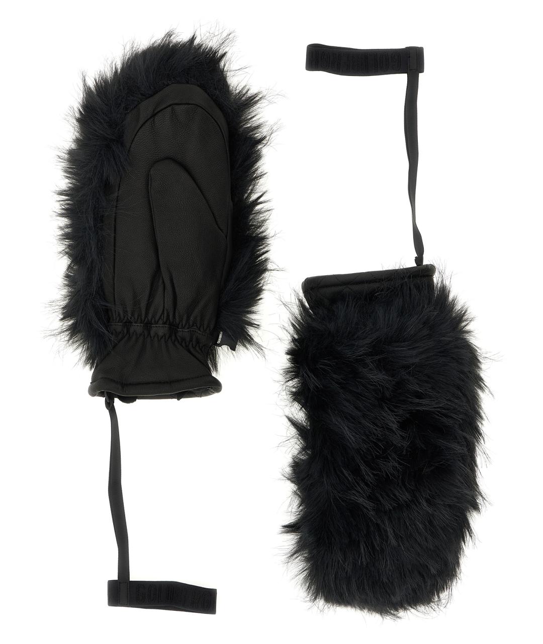 Goldbergh Черные кожаные варежки, фото 2