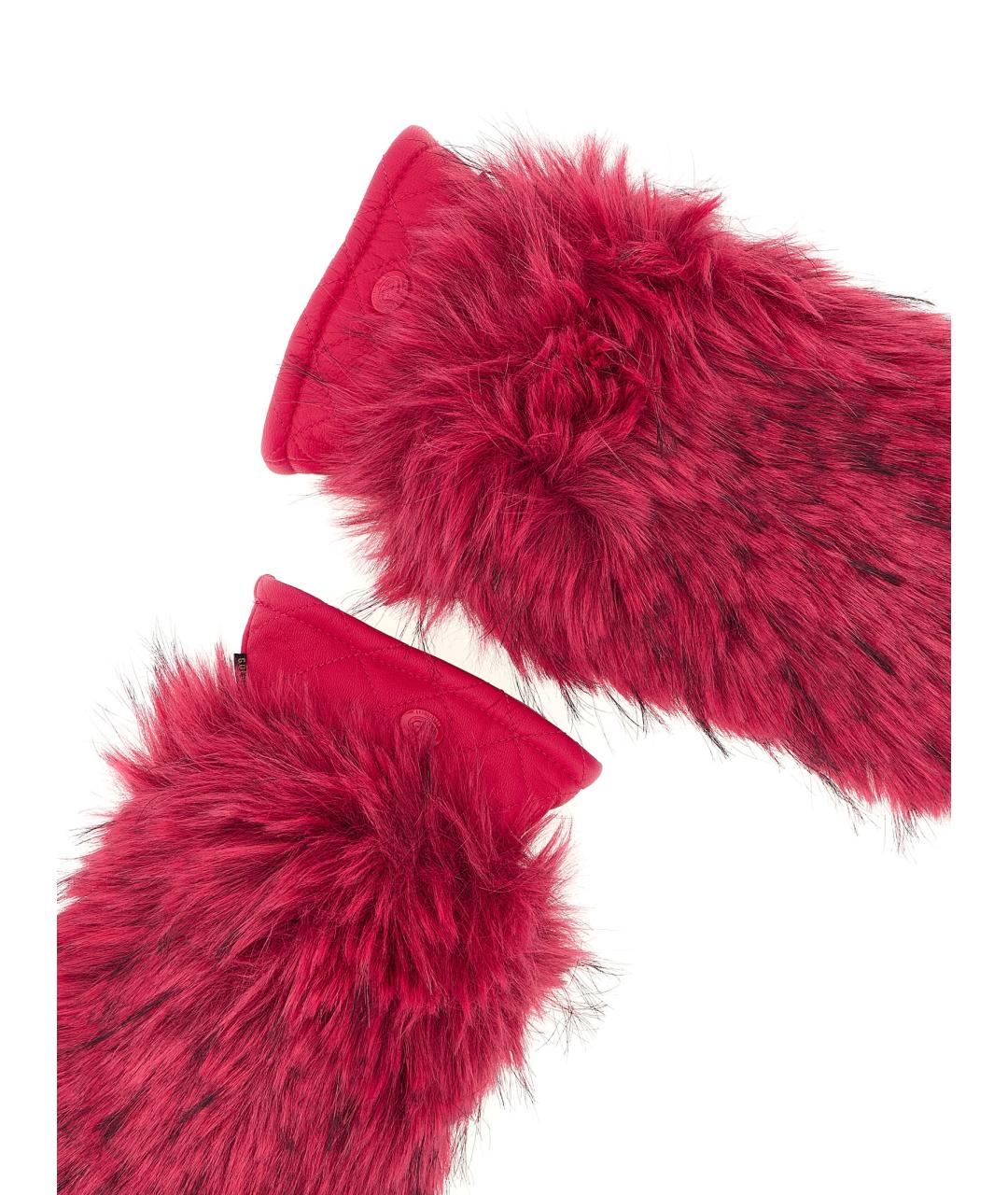 Goldbergh Фуксия кожаные варежки, фото 2