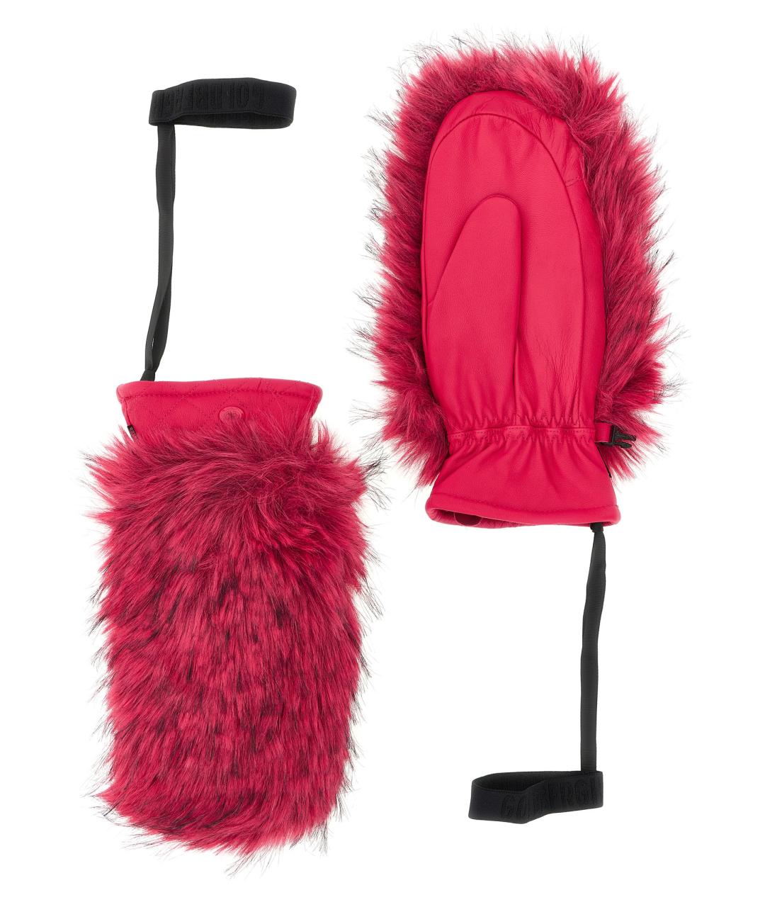 Goldbergh Фуксия кожаные варежки, фото 1