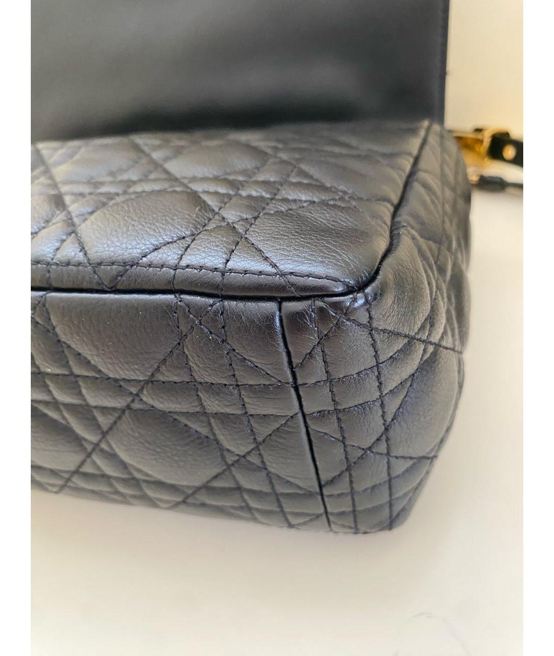 CHRISTIAN DIOR Черная кожаная сумка через плечо, фото 8