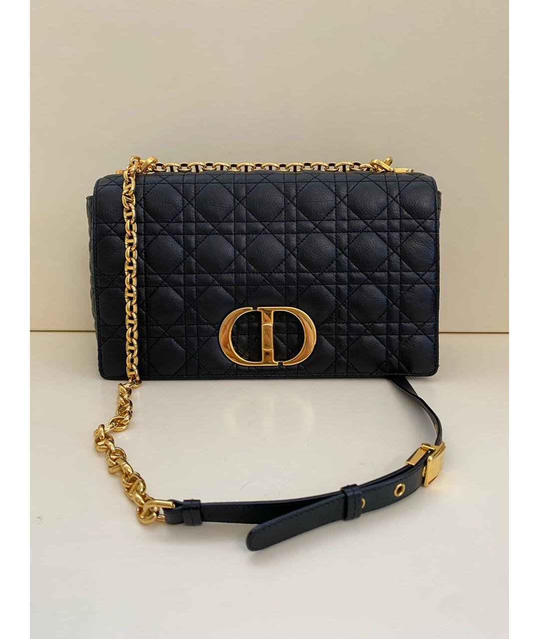 CHRISTIAN DIOR Черная кожаная сумка через плечо, фото 3