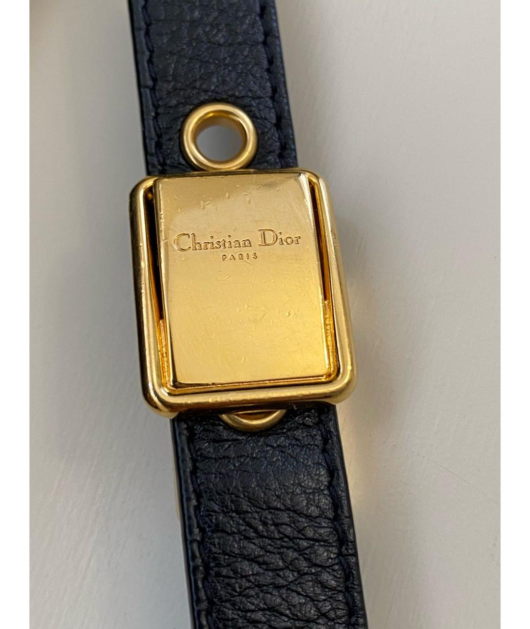 CHRISTIAN DIOR Черная кожаная сумка через плечо, фото 5