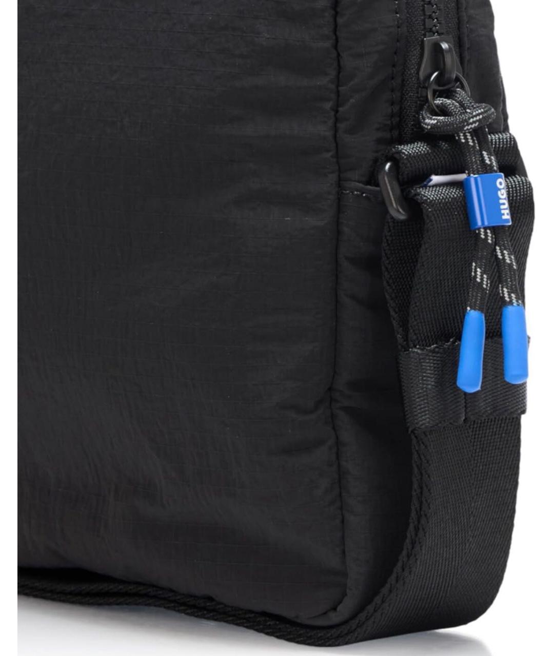 HUGO Черная синтетическая сумка на плечо, фото 3