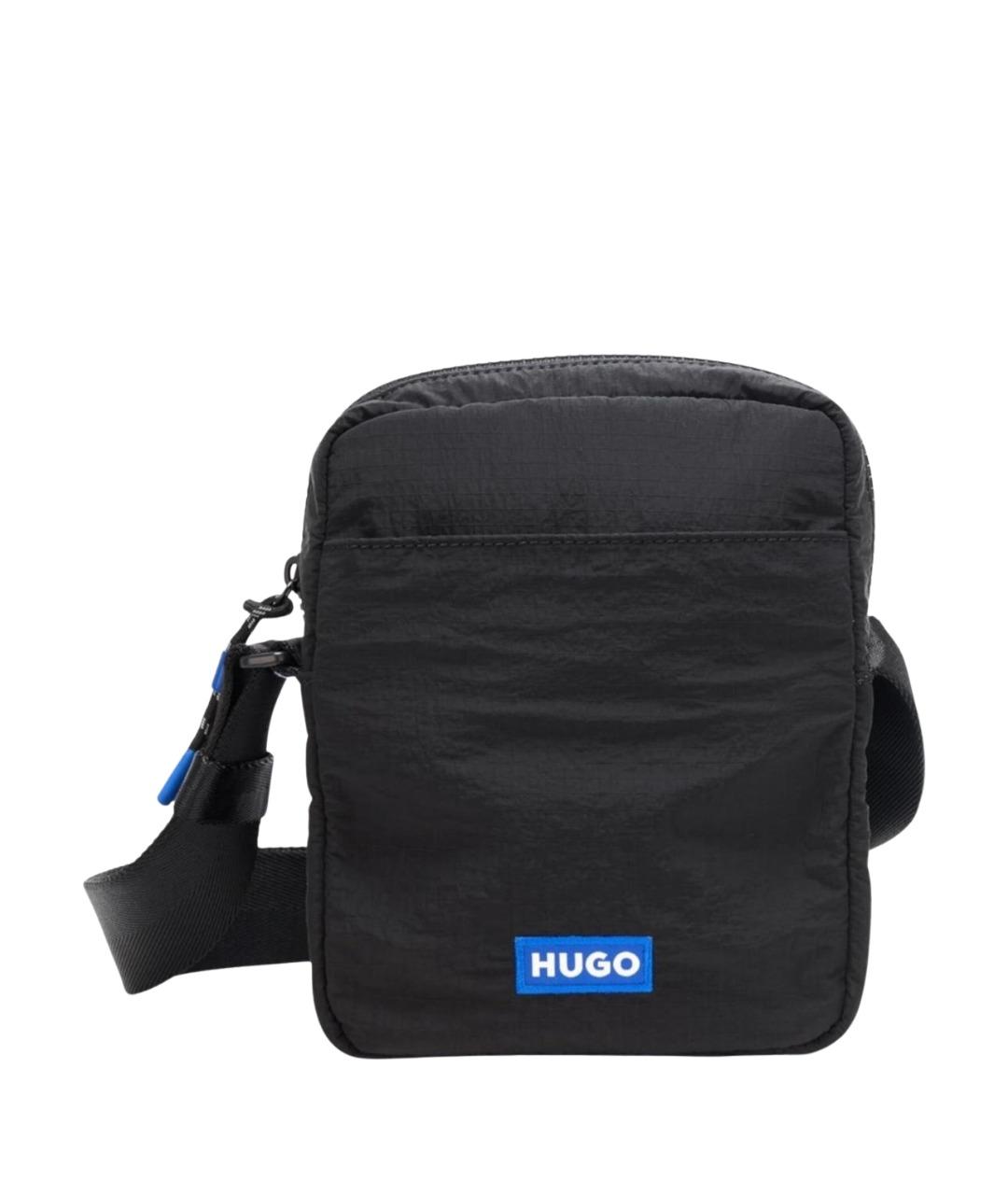HUGO Черная синтетическая сумка на плечо, фото 1
