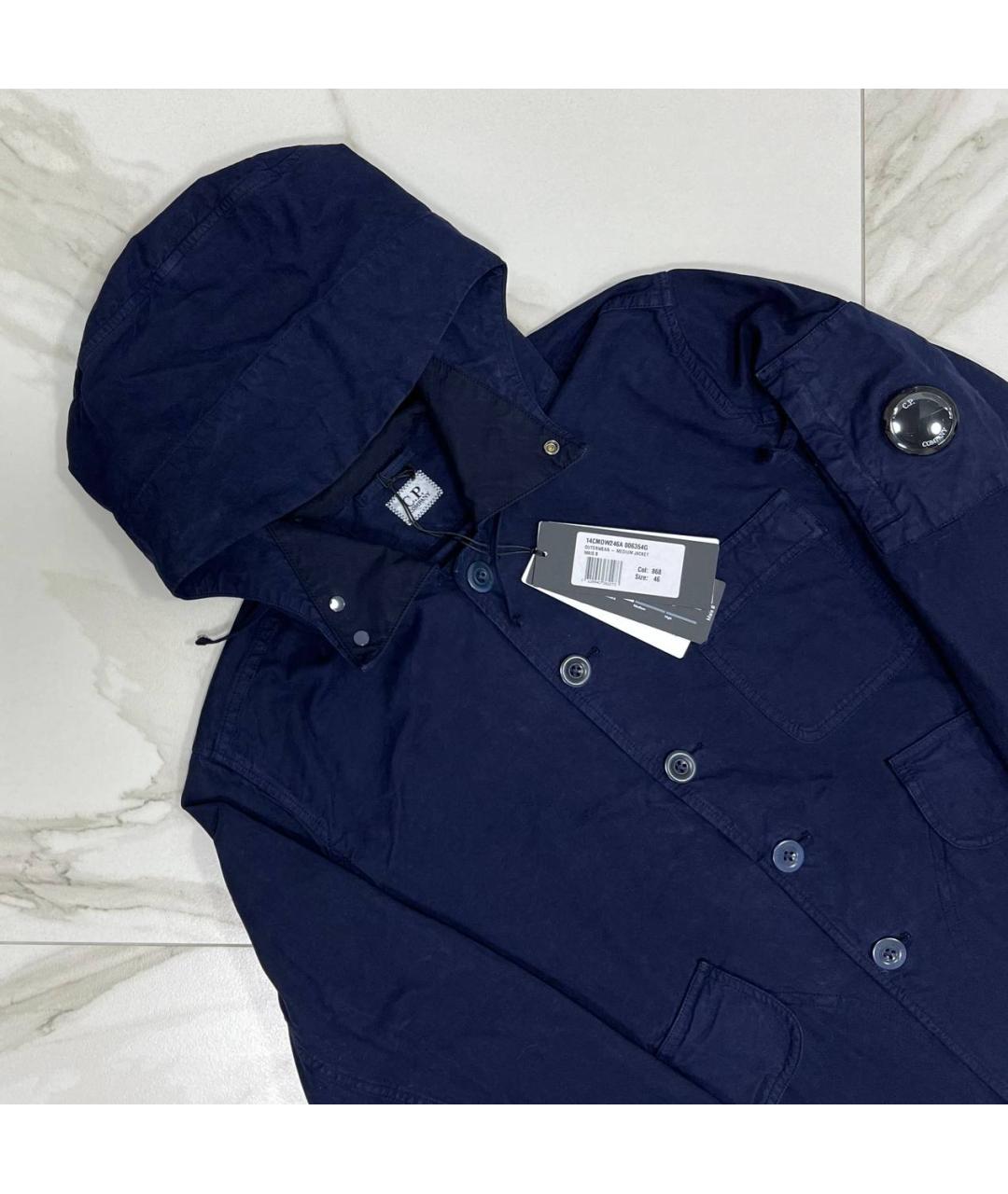 CP COMPANY Темно-синяя хлопковая куртка, фото 2