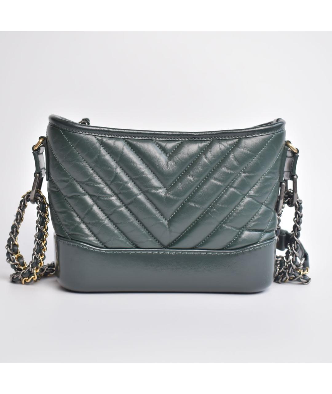 CHANEL Зеленая кожаная сумка через плечо, фото 3