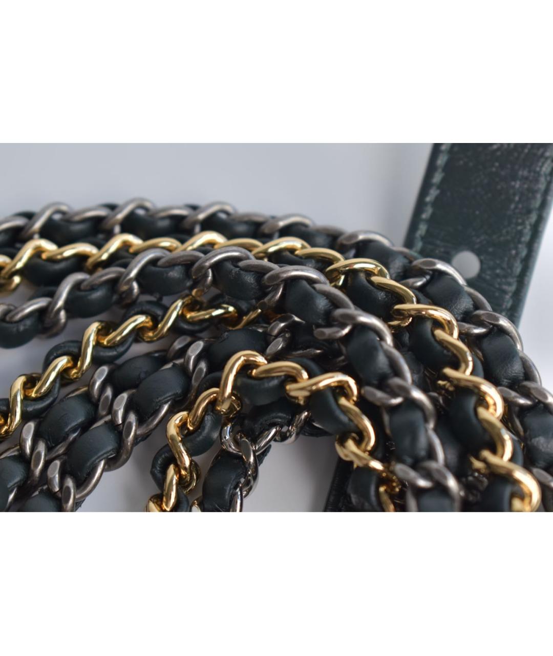 CHANEL Зеленая кожаная сумка через плечо, фото 7