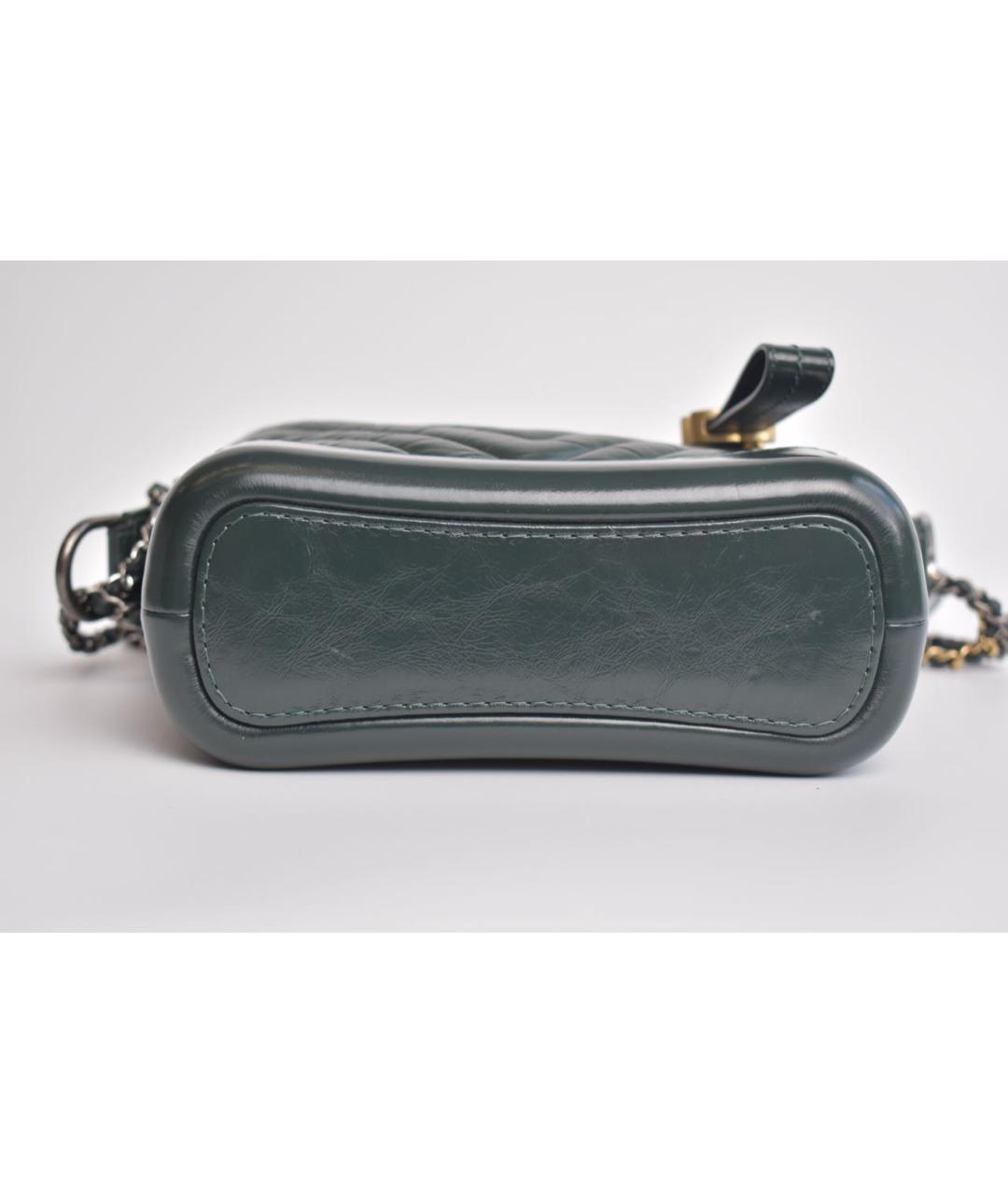 CHANEL Зеленая кожаная сумка через плечо, фото 8