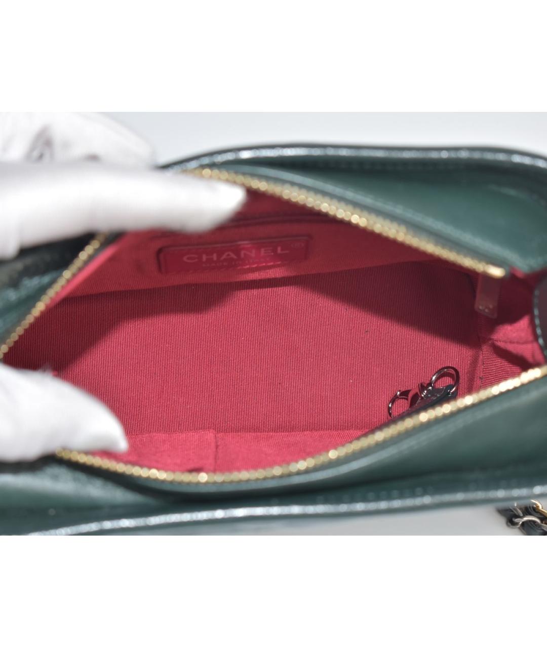 CHANEL Зеленая кожаная сумка через плечо, фото 4