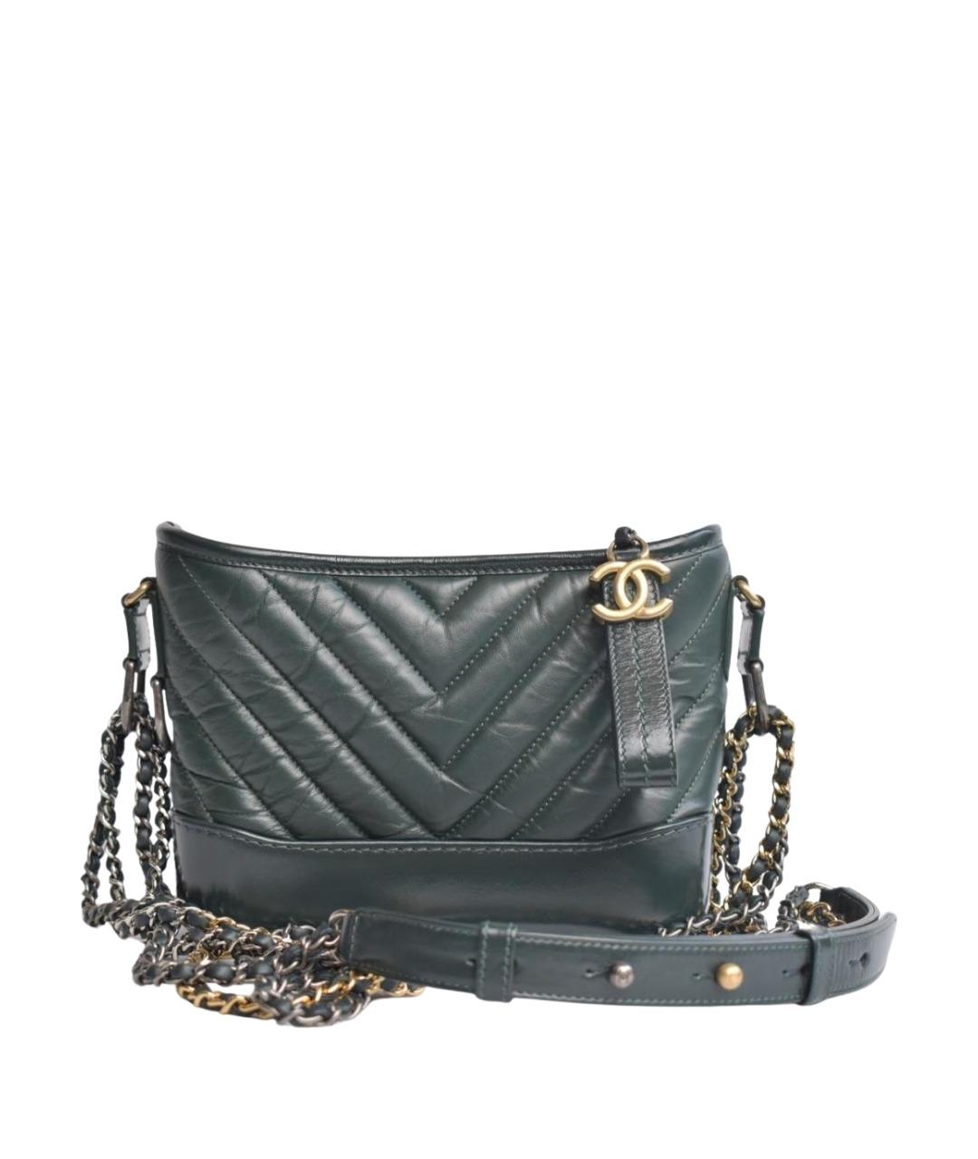 CHANEL Зеленая кожаная сумка через плечо, фото 1